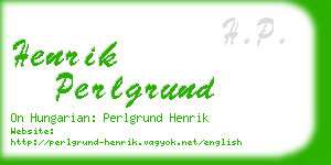 henrik perlgrund business card